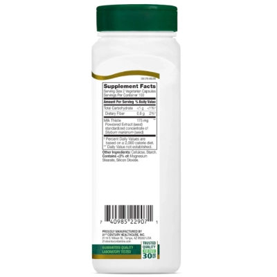 Milk Thistle Extract, 200 Cápsulas, 21st Century
