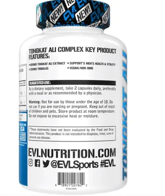 Tongkat Ali Complex, 30 cápsulas, Evlution Nutrition