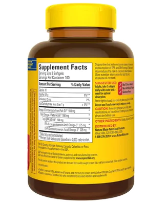 Ômega 3, Fish Oil 550mg, 300 Cápsulas, Nature Made