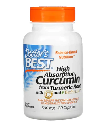 Cúrcuma de Alta Absorção, 500mg, 120 Cápsulas, Doctor's Best