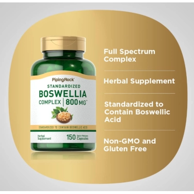 Boswellia Serrata Extract 800mg, 150 Cápsulas, PipingRock