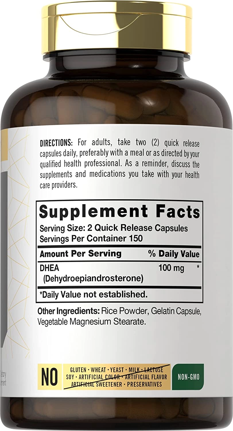 DHEA 100MG, 300 capsulas, Carlyle