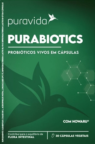 Purabiotics, Flora Intestinal Ideal, 30 Cápsulas, PuraVida