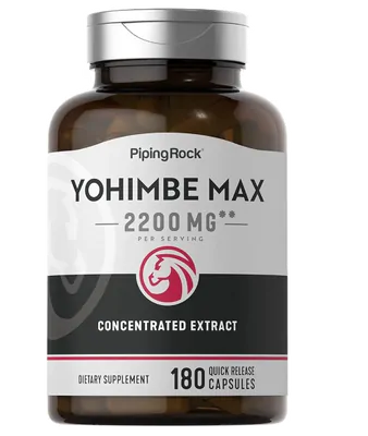 Extrato de Ioimbina (Yohimbine), 2200mg, 180 cápsulas, PipingRock