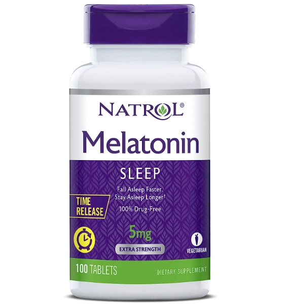 Melatonina, 5mg, 100 Comprimidos, Time Release, Natrol