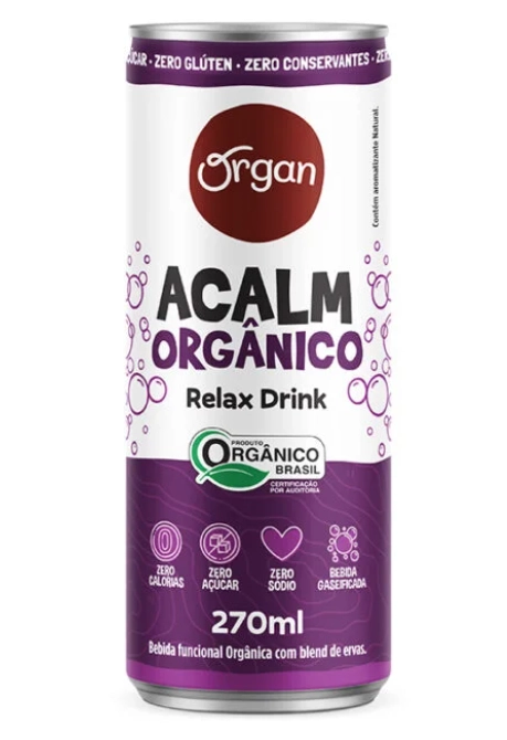 Acalm Orgânico Relax Drink, 270ml, Organ 