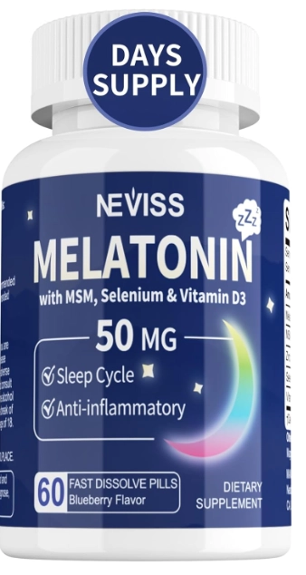 Melatonina 50mg, 60 comprimidos mastigáveis, Neviss