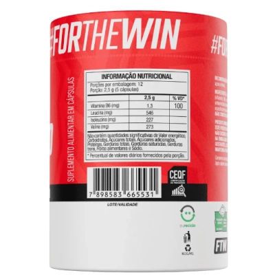 BCAA  1.000  2:1:1, 60 Cápsulas, FTW