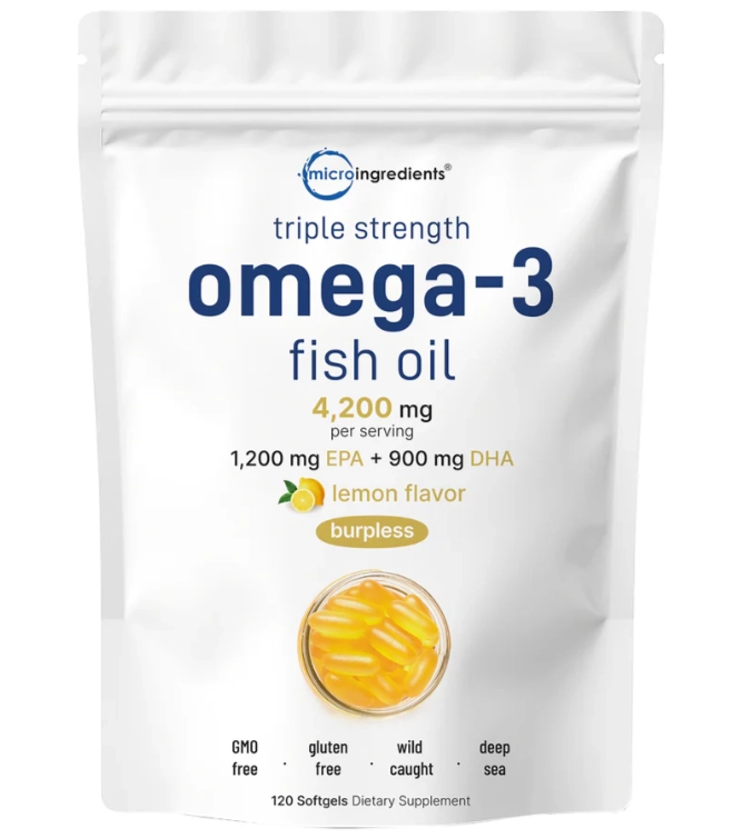 Ômega 3, Fish Oil 4200mg,  EPA 1200mg  DHA 900mg, 240 Cápsulas, Micro Ingredients