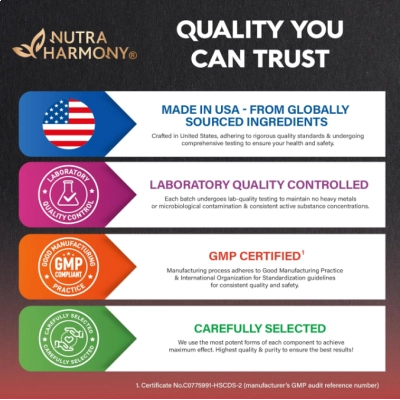 Panax Ginseng 15.000mg, Ginseng Vermelho Coreano para Homens, 120 Cápsulas, Nutra Harmony