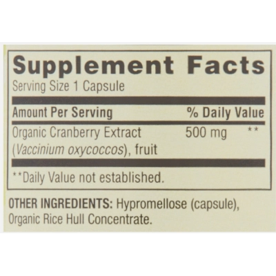 Extrato de Cranberry 500mg,  60 Cápsulas, Spring Valley