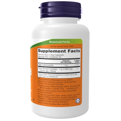 Yucca 500mg, Iúca, 100 Cápsulas, Now