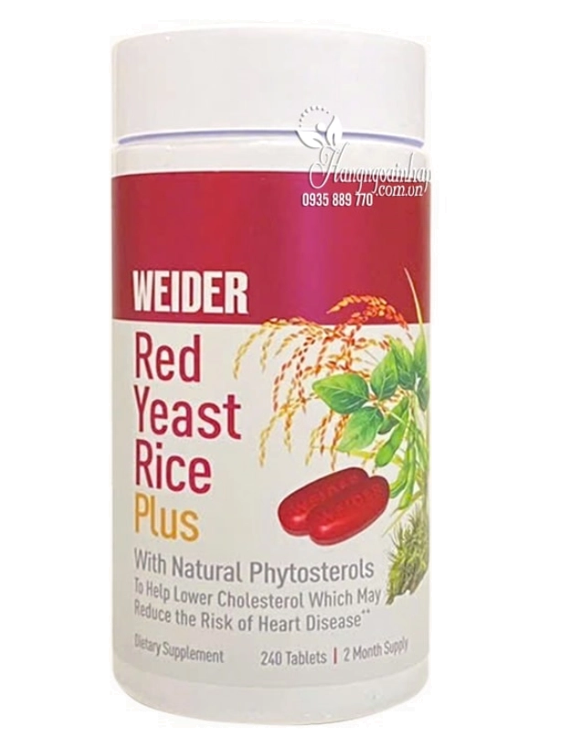 Red Yeast Rice Plus, Com Fitoesteróis 1200mg, 240 Comprimidos, Weider