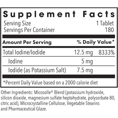 Optimox Iodoral, 12.5mg, 180 Tablets, ARG