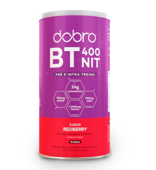 BT 400 Nitrato, Sabor Redberry, Com Cafeína e Taurina, 450g, Dobro