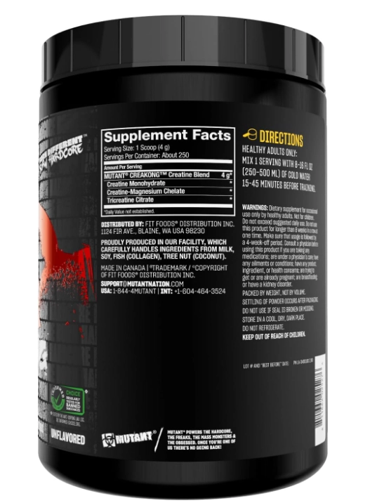 Mix Creatinas Creakong, 300g Sem Sabor, Mutant