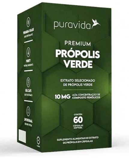 Própolis Premium, 60 cápsulas, Puravida