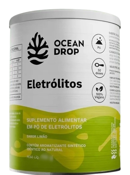 Eletrólito em Pó, 180g Sabor Limão, Ocean Drop