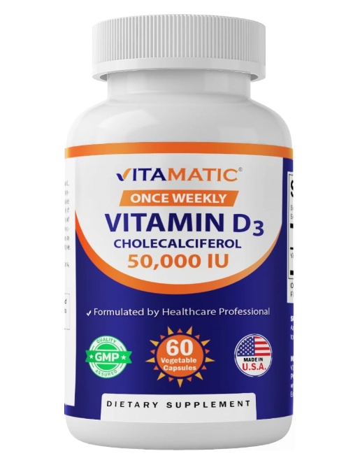 Vitamina D3 50.000UI, 1250mcg, 60 Cápsulas, Vitamatic