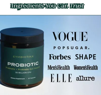 Probiótico + Prebiótico, Saúde intestinal e Saúde Digestiva, 90 Cápsulas, Cymbiotika