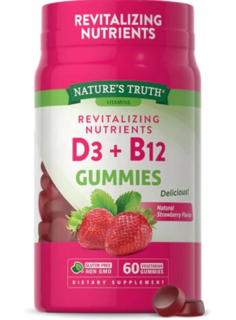 Vitamina D3 + B-12, 60 gomas, Nature's Truth