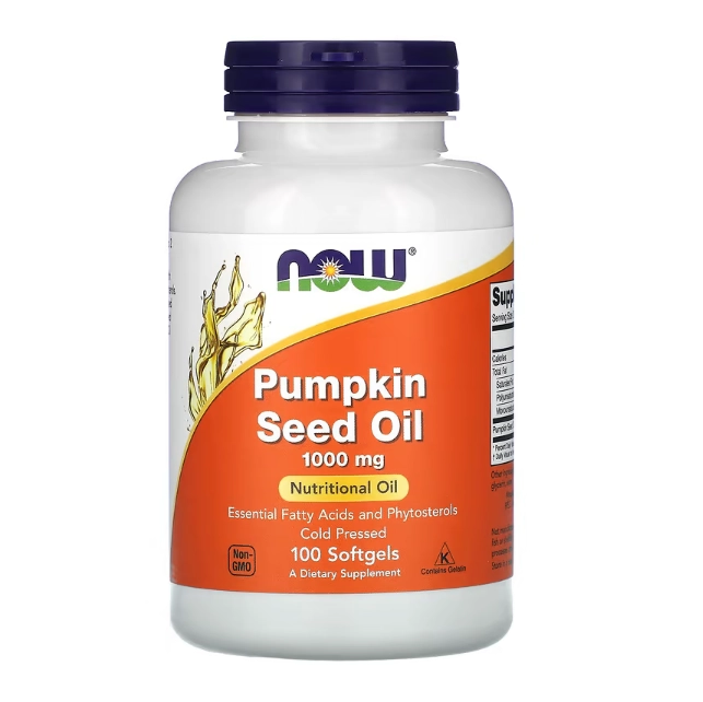 Pumpkin Seed Oil (Óleo da Semente de Abóbora), 1000mg, 100 Cápsulas, Now