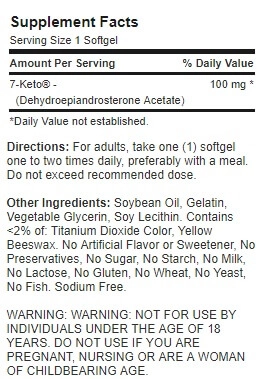 7-Keto 100mg, 30 Cápsulas, Puritans Pride