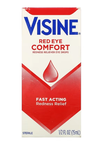 Red Eye Comfort, colírio para alívio da vermelhidão, 15ml, Visine