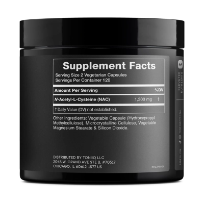 NAC 1300, Suporte Antioxidante e Saúde do Fígado, 240 Cápsulas, Toniiq