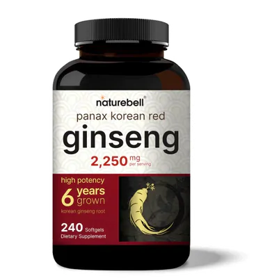 Ginseng Vermelho Coreano 2.250mg, 240 Cápsulas, NatureBell