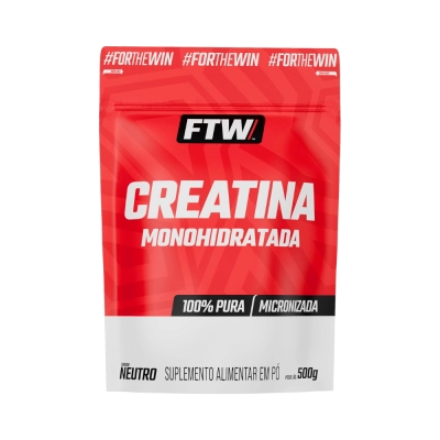 Creatina Monohidratada, 100% Pura, Micronizada, 500g, FTW