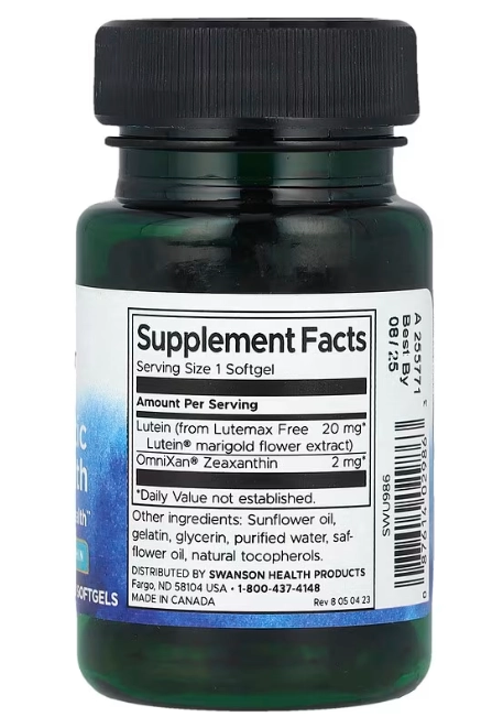 Synergistic Eye Health, Saúde Ocular Sinérgica, 60 Cápsulas, Swanson