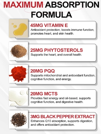 Ubiquinol, Coenzima CoQ10 400mg, Com Vitamina E, PQQ e Pimenta Preta,  120 Softgels, Dr Foster