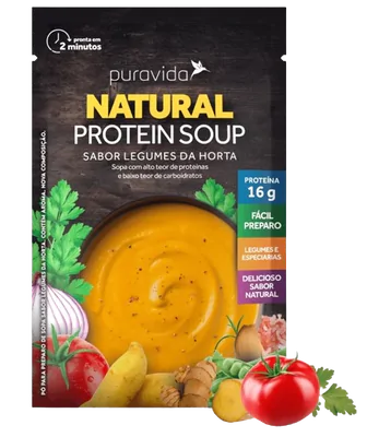 Natural Protein Soup, Sopa vegana, 35g, Puravida