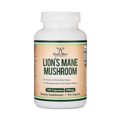 Lion's Mane Mushroom, 500Mg,120 Cápsulas, Double Wood 