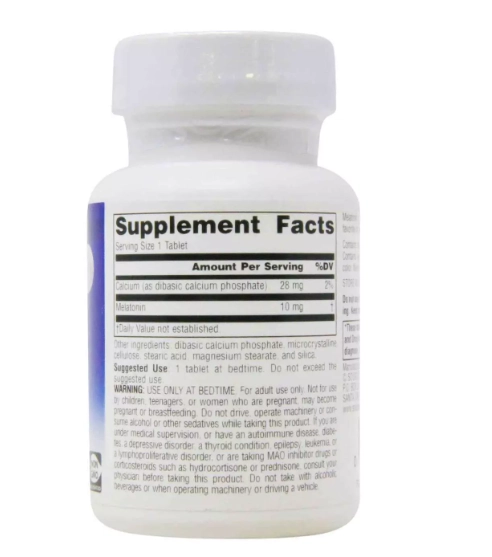 Melatonina 10mg, 120 Comprimidos, Source Naturals