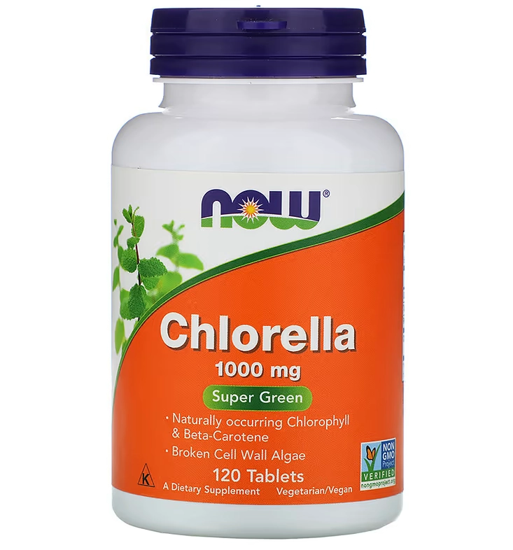 Chlorella, 1.000mg, 120 Comprimidos, Now