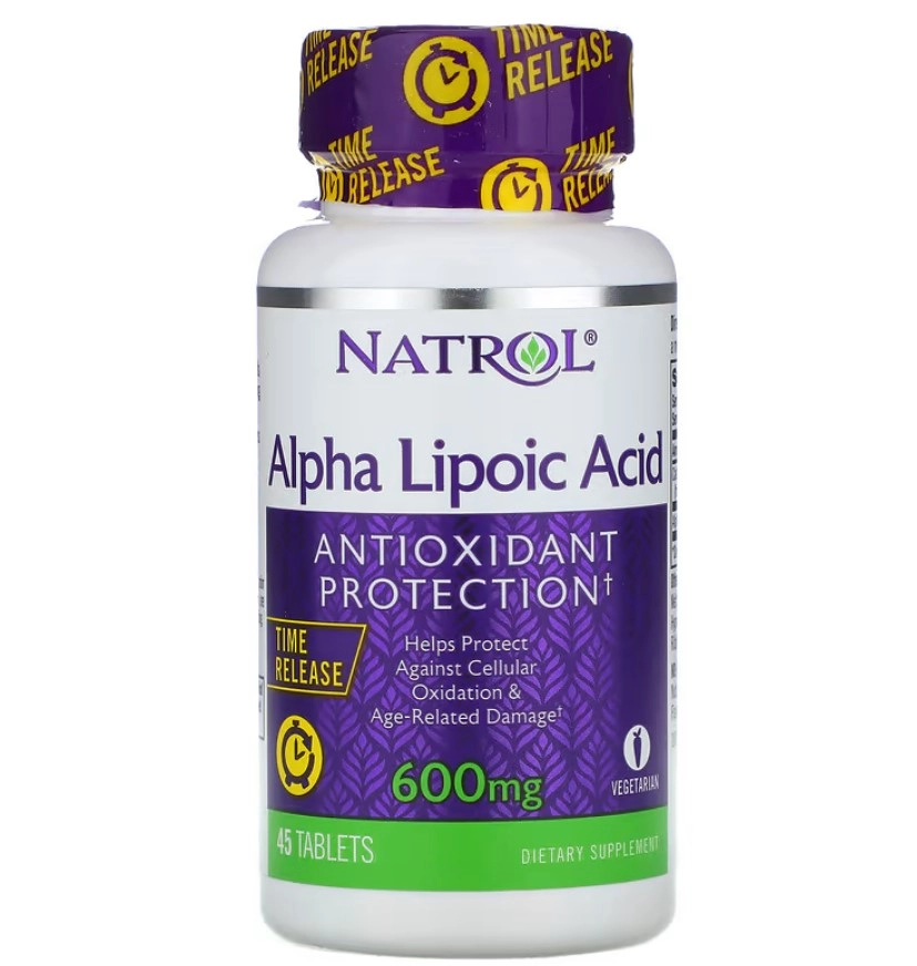 Ácido Alfa Lipoico, Liberação Gradual, 600 mg, 45 Comprimidos, Natrol