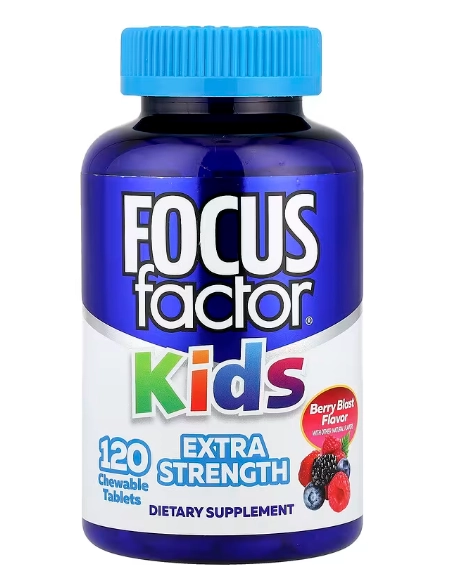 Focus Factor Kids, Força Extra,120 Comprimidos Sabor Berry Blast