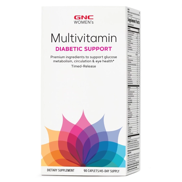 Multivitamínico, Suporte Diabético Feminino, 90 Cápsulas, GNC