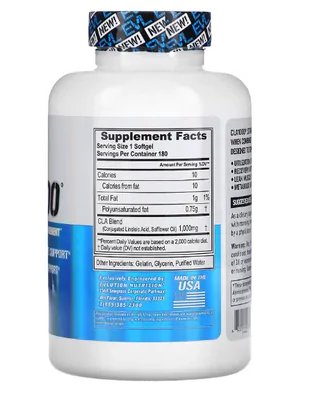 CLA 1000mg, 180 cápsulas, EVLution Nutrition
