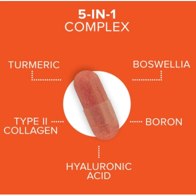Joint Health Suplemento para Articulações 5 em 1, Com Glucosamina, Condroitina e MSM, 45 Cápsulas,  Qunol