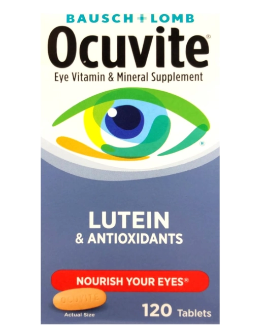 Ocuvite com Luteína, 120 Comprimidos, Bausch & Lomb