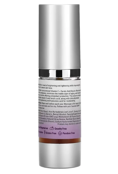 Sérum de Ácido Ferúlico com Vitamina C, 30ml, Now