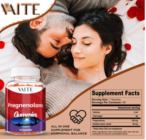 Pregnenolona 100mg, 60 Gomas Sabor Maçã, Vaite