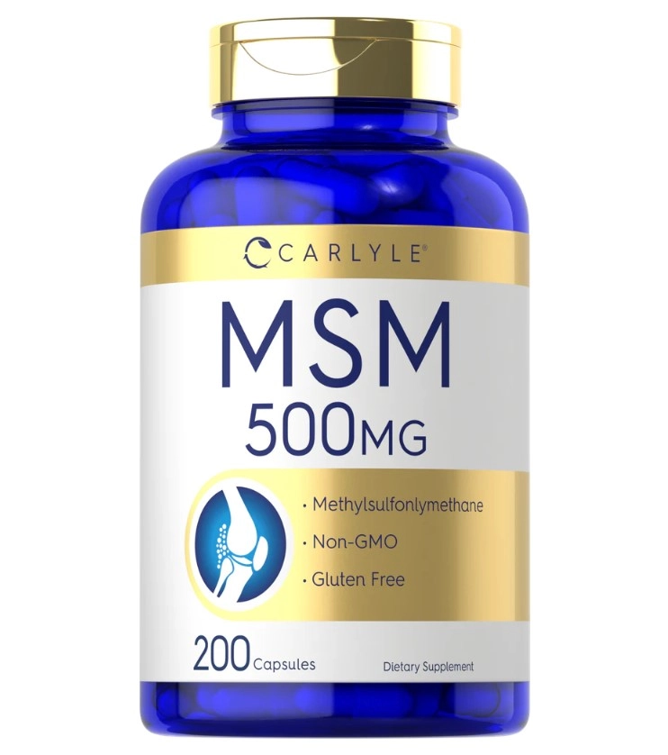 MSM, 500mg, 200 Cápsulas, Carlyle