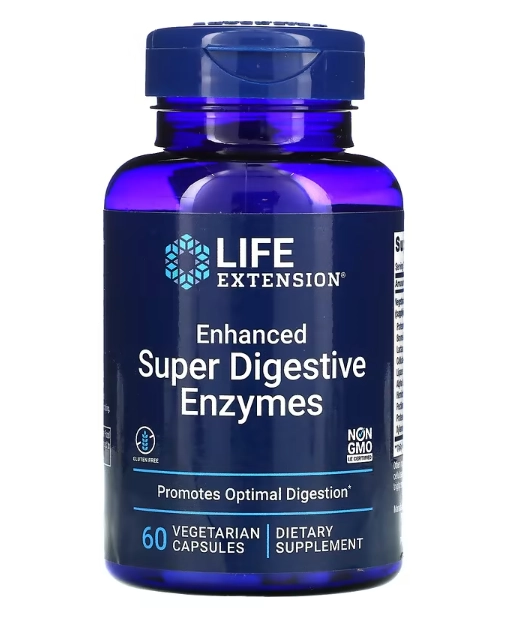 Enzimas Super Digestivas, 60 Cápsulas, Life Extension