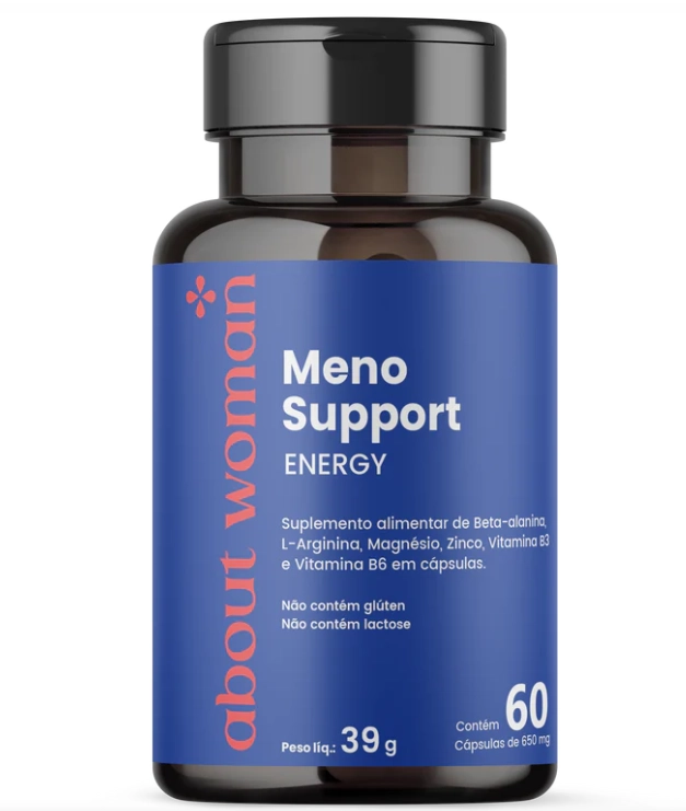 Meno Support Energy, Auxilia ao Metabolismo e Funcionamento Neuromuscular, 60 Cápsulas, About Woman