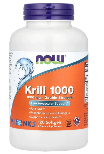 Krill 1000, 120 Cápsulas, Now
