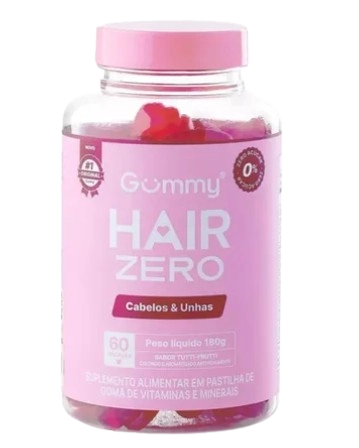 Gummy Hair Zero, 60 Gomas Sabor Tutti Trutti 